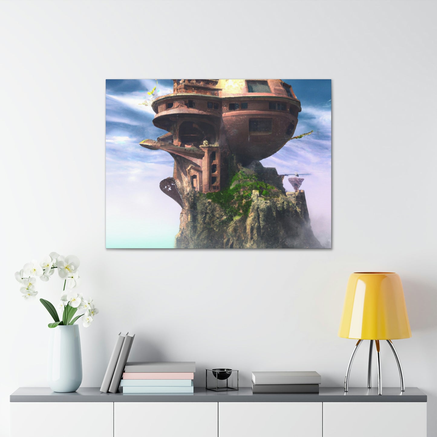 "Exploring Distant Planets in the Sky Castle" - The Alien Canva