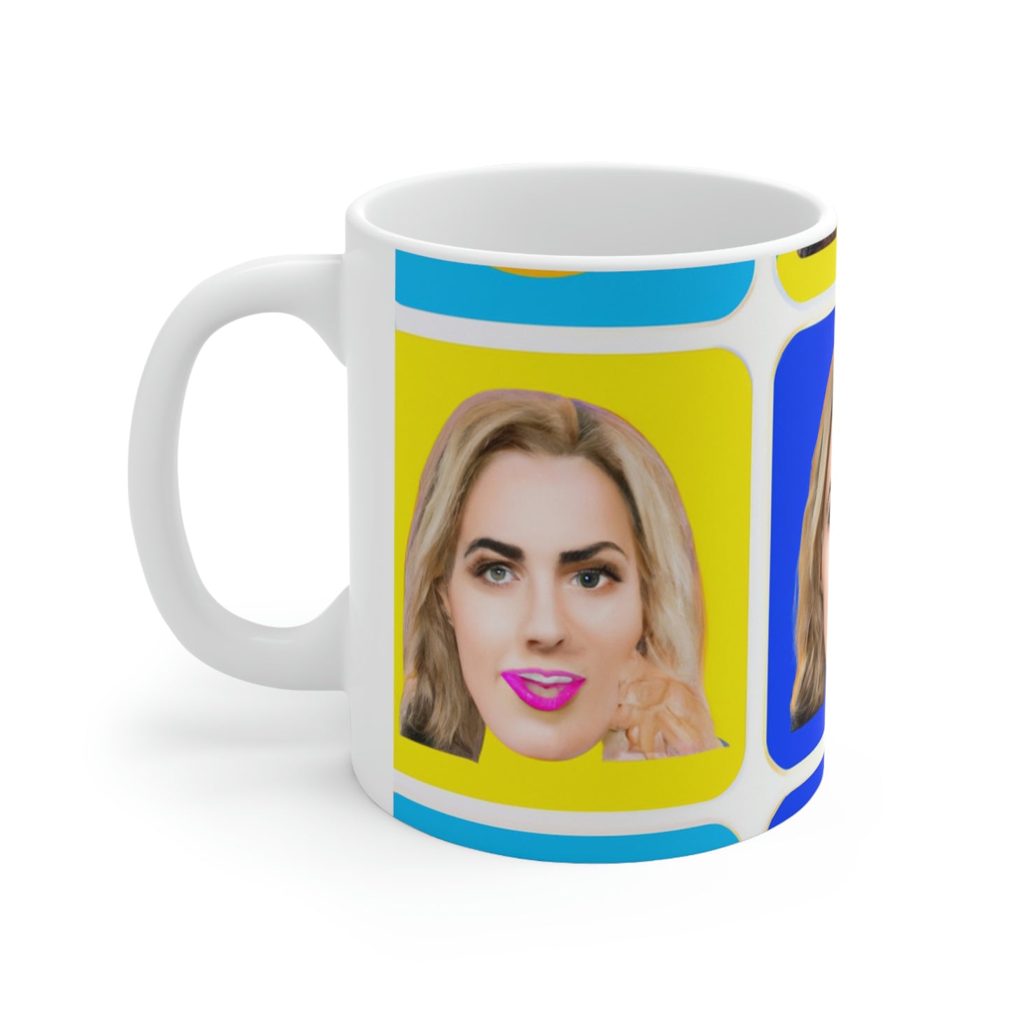 "Emoji-zing a Celebrity: A Pop Art Portrait" - The Alien Ceramic Mug 11 oz