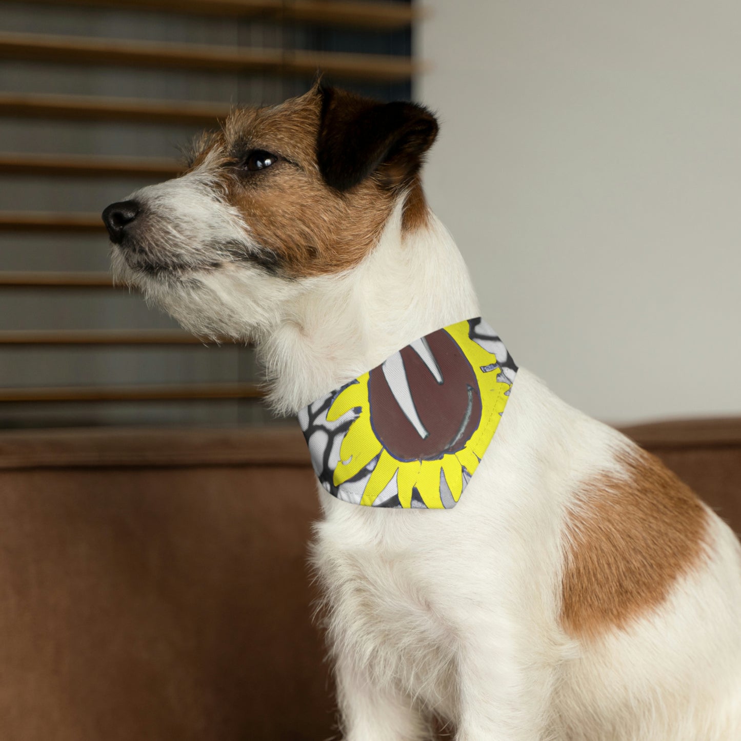 "A Sunflower Withering on a Parched Field" - The Alien Pet Bandana Collar