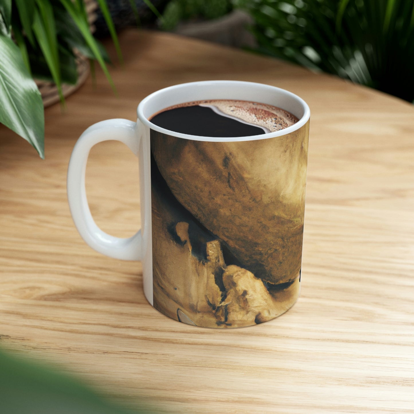 "Un viaje peculiar a las cavernas de la incertidumbre" - Taza de cerámica The Alien 11 oz