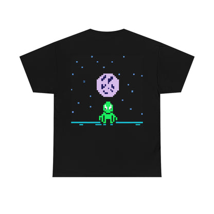 "Lonely Witness of the Night Sky" - The Alien T-shirt Pixel Art