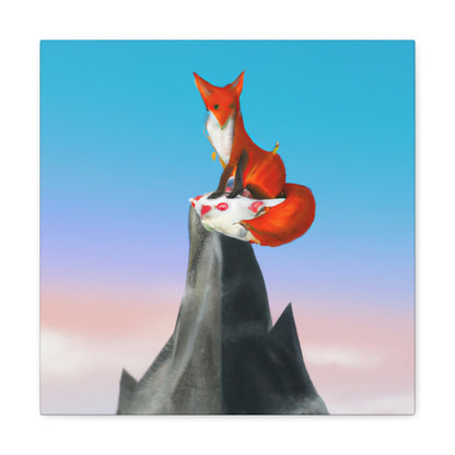 Der Fuchs, der auf dem Berg gipfelt - The Alien Canva