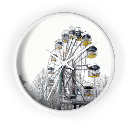 "Lonely Wheel in a Winter Wonderland" - El reloj de pared alienígena