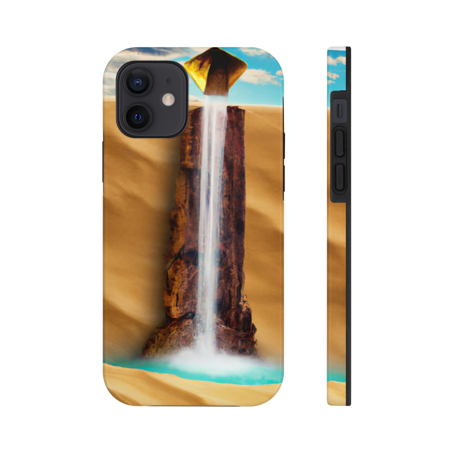 "Einsamer Wasserfall in einer trostlosen Wüste" - Die Alien Tough Phone Cases