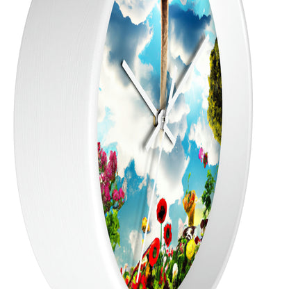 Rainbow Sky Garden - The Alien Wall Clock