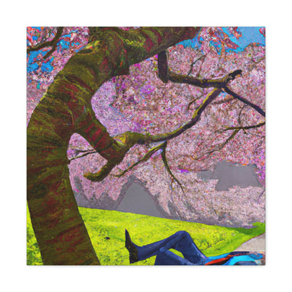 "A Moment of Calm Beneath the Cherry Blossoms" - The Alien Canva