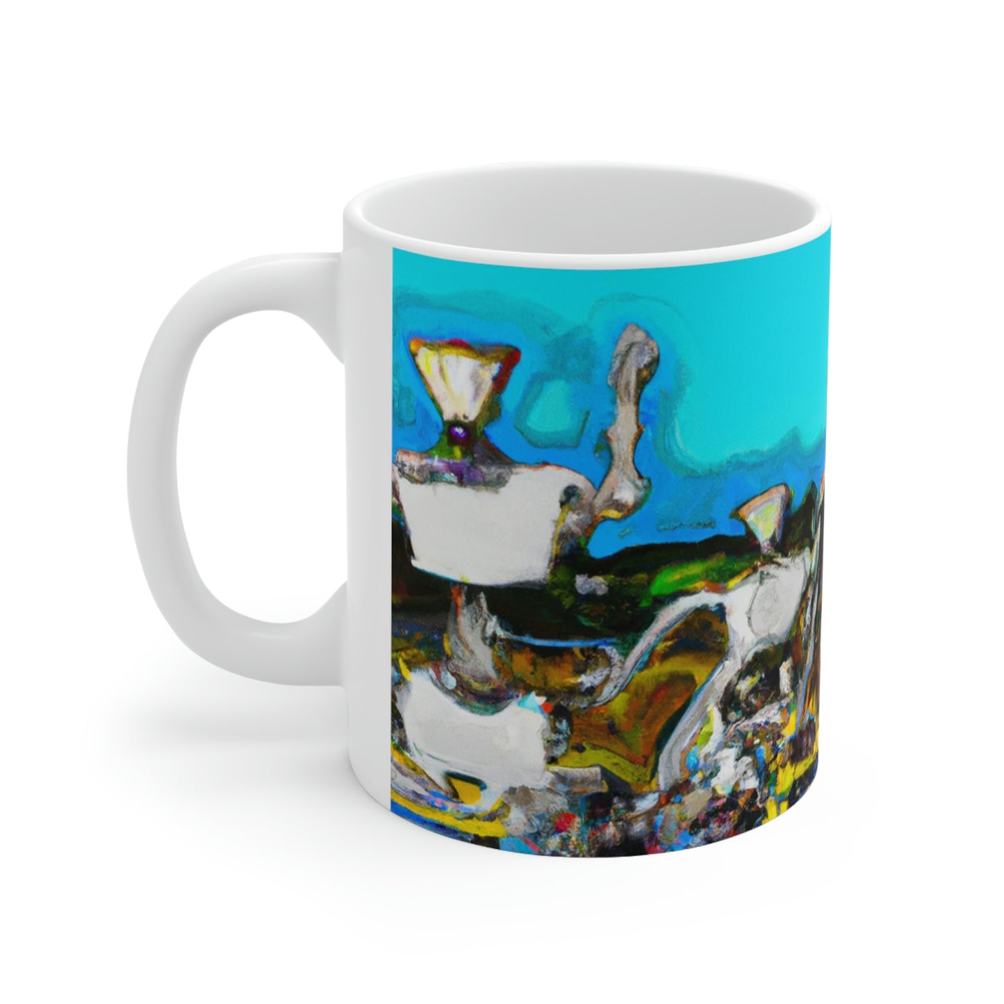 Robot Rolling Rhythms - The Alien Ceramic Mug 11 oz