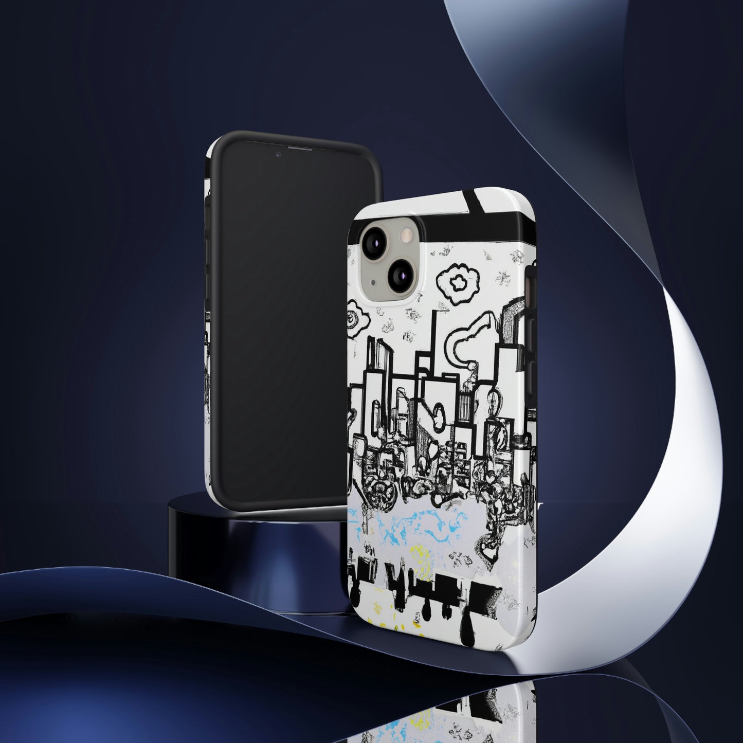 "Ghostly Haze: The Forgotten City". - The Alien Tough Phone Cases