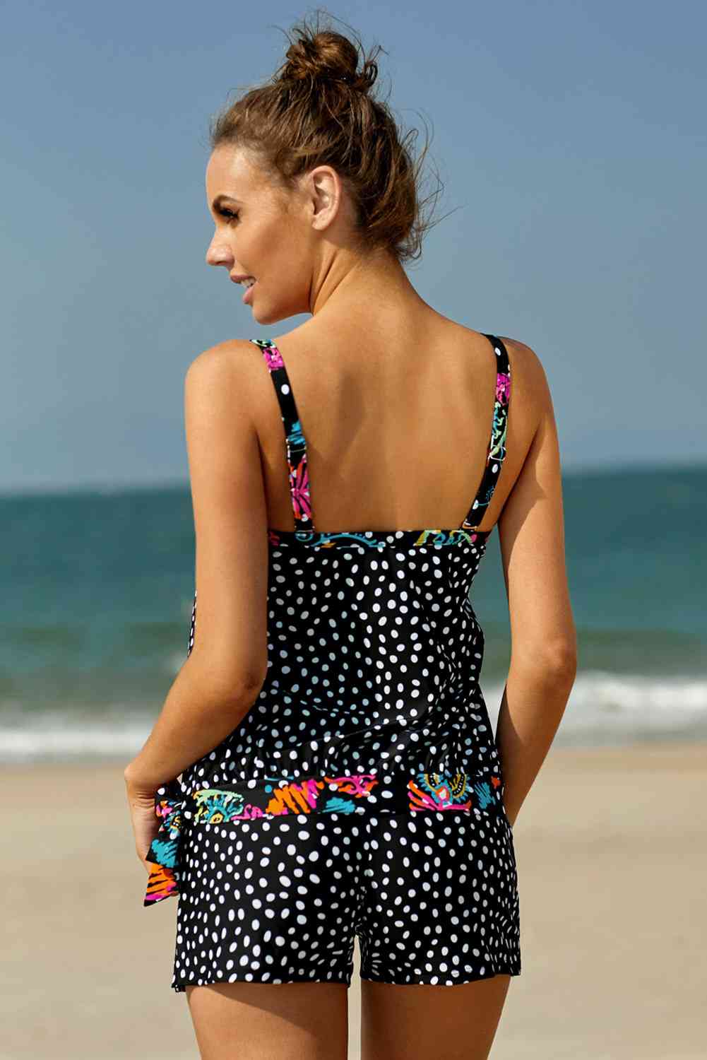 Bedrucktes Tankini-Set zum Binden