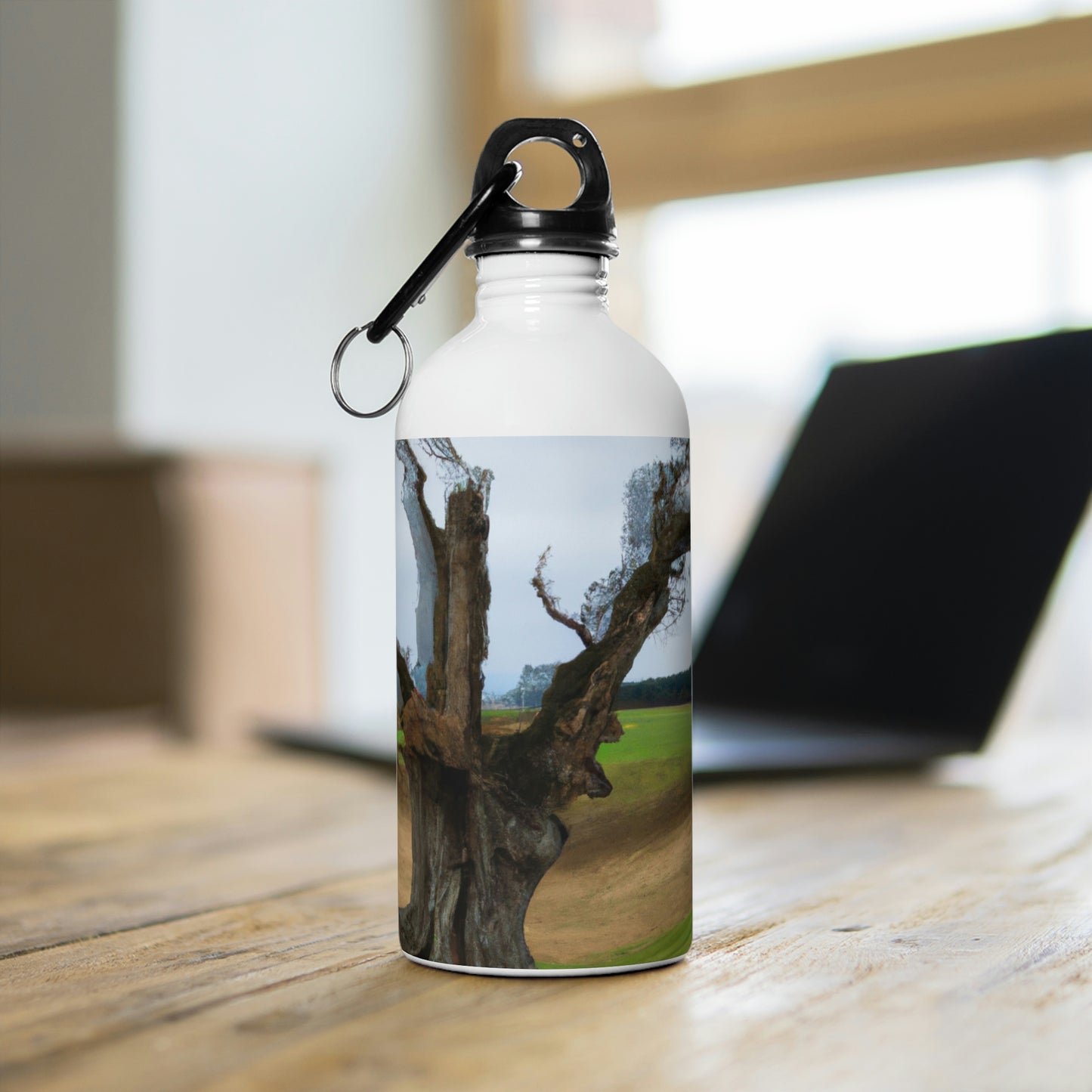 "A Shadow in the Meadow: The Last Standing Tree" - The Alien Stainless Steel Water Bottle