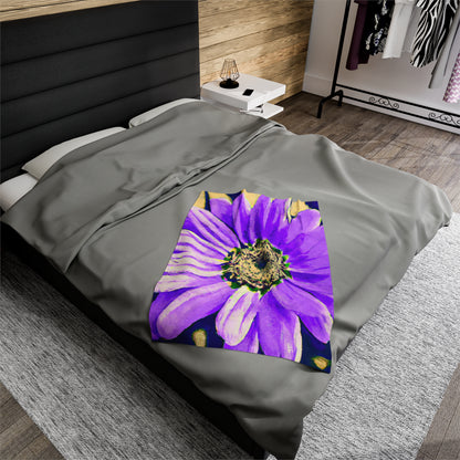 Purple Petals Popping: Create an Eye-Catching Daisy-Rose Fusion - The Alien Velveteen Plush Blanket