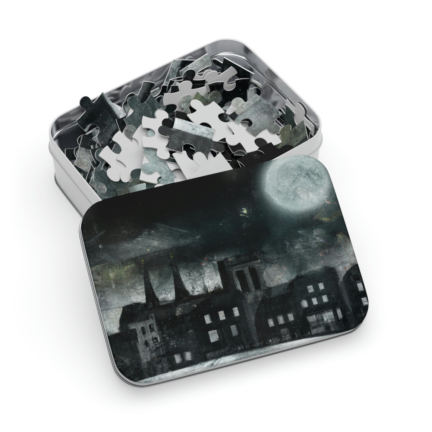 "Luminous Nocturne: A City Lit By Moonlight" - The Alien Jigsaw Puzzle