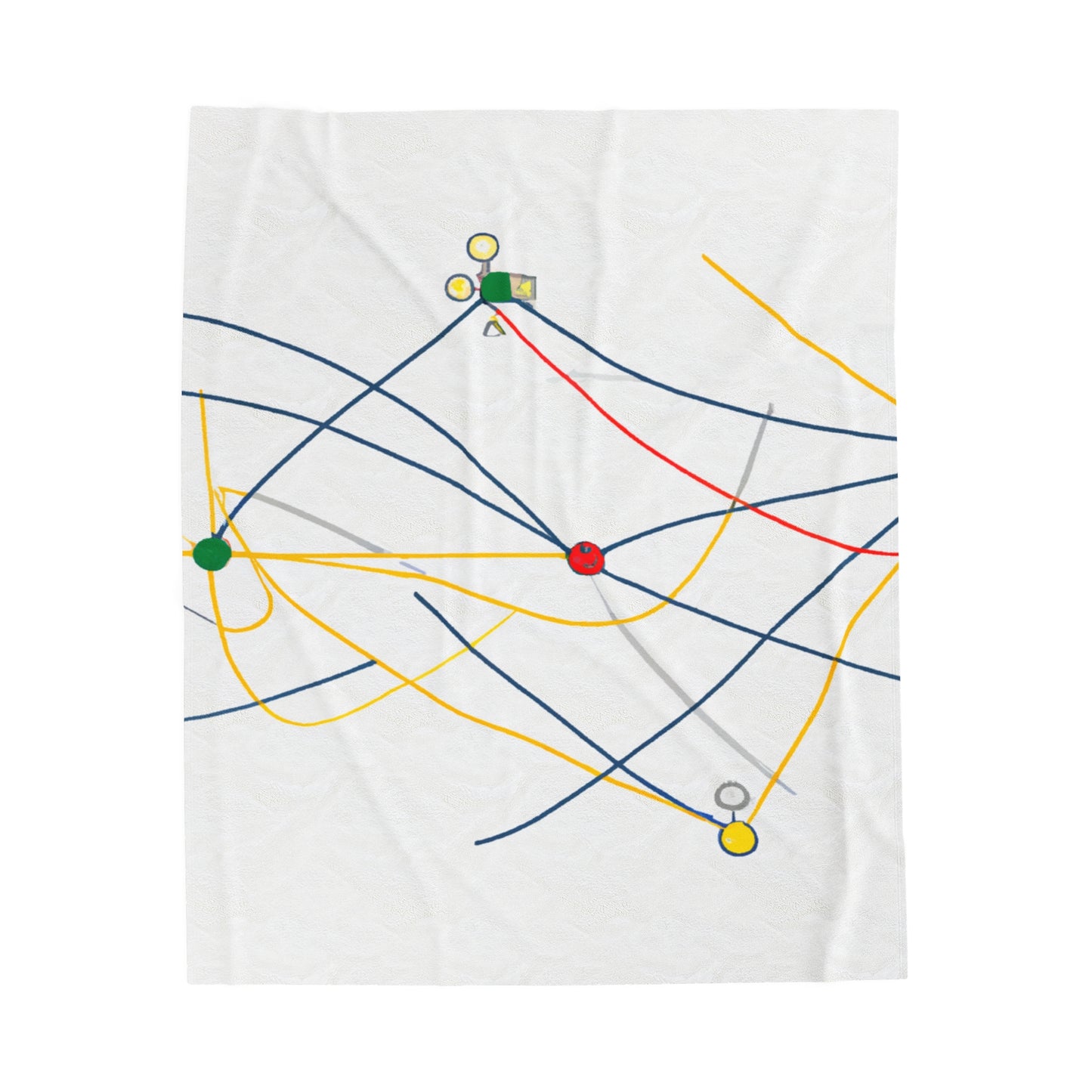 "Exploring the Dynamic Topology: Artful Visualization of a Network Structure." - The Alien Velveteen Plush Blanket