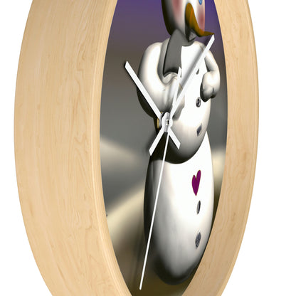 "Chilly But Hopeful: The Snowman's Quest For A Hug" - The Alien Wall Clock