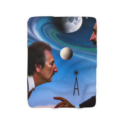 "A Chance Encounter Between Fateful Strangers" - The Alien Sherpa Fleece Blanket