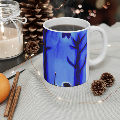 "A Journey Through the Moonlit Forest" - The Alien Ceramic Mug 11 oz