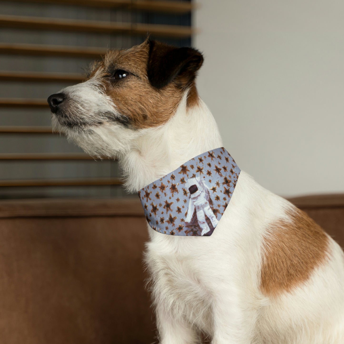 "Un pequeño aventurero entre estrellas gigantes" - El collar de bandana para mascota alienígena