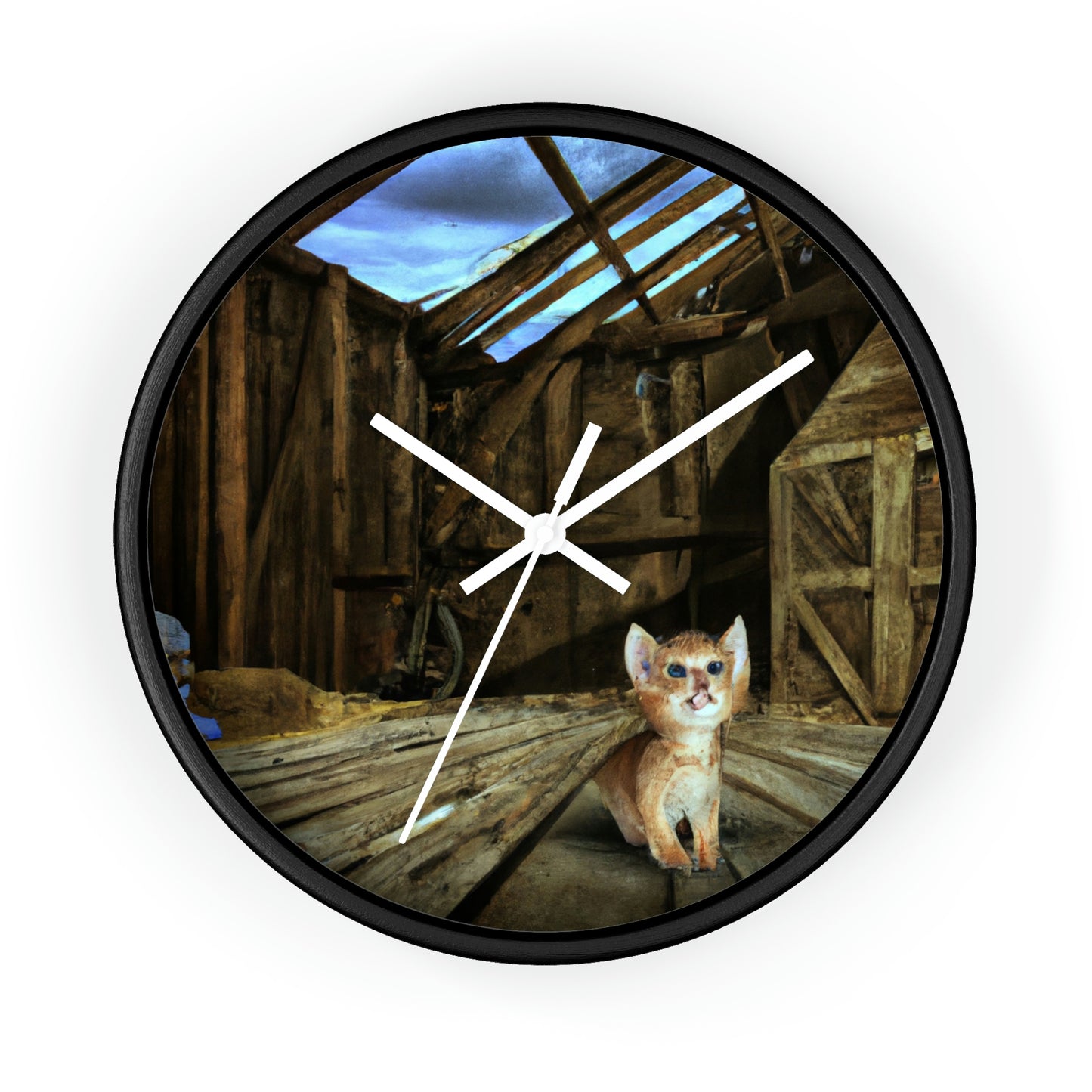 "Kitten in the Barn: A Lost Tale of Love and Courage" - Die Alien-Wanduhr