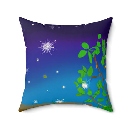 "A Celestial Garden of Color" - The Alien Square Pillow