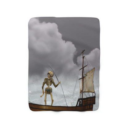 "The Phantom Captain of the Tempest Seas" - The Alien Sherpa Fleece Blanket