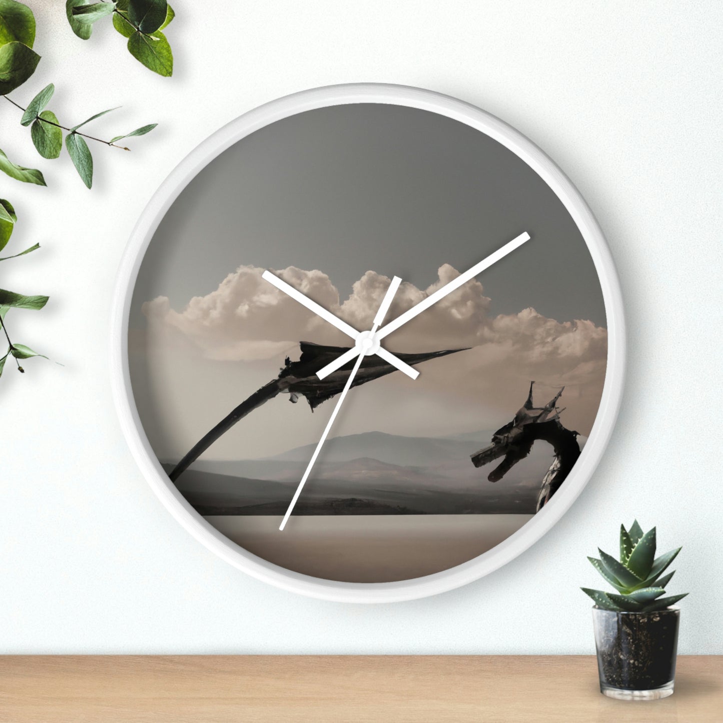 "A Warrior's Last Stand: The Battle Against the Metal Dragon" - The Alien Wall Clock