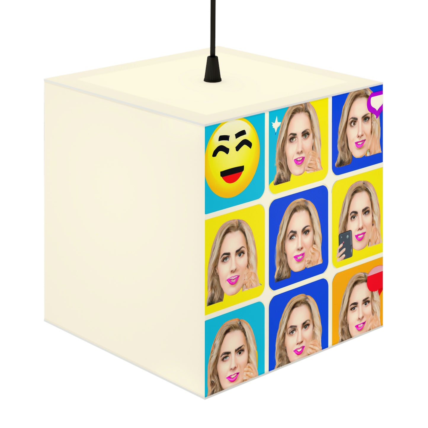 "Emoji-zing a Celebrity: A Pop Art Portrait" - The Alien Light Cube Lamp