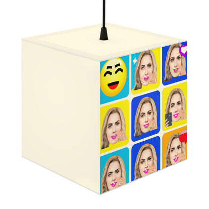 "Emoji-zing a Celebrity: A Pop Art Portrait" - Die Alien Light Cube Lampe