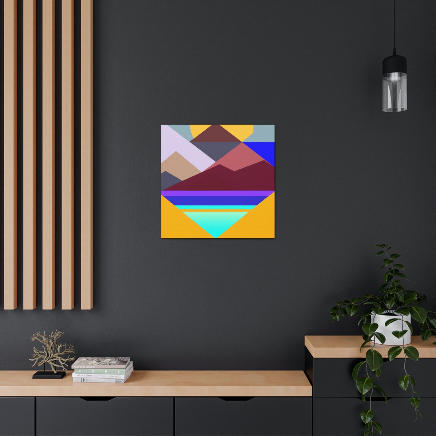 "Geometric Landscape" - Canvas