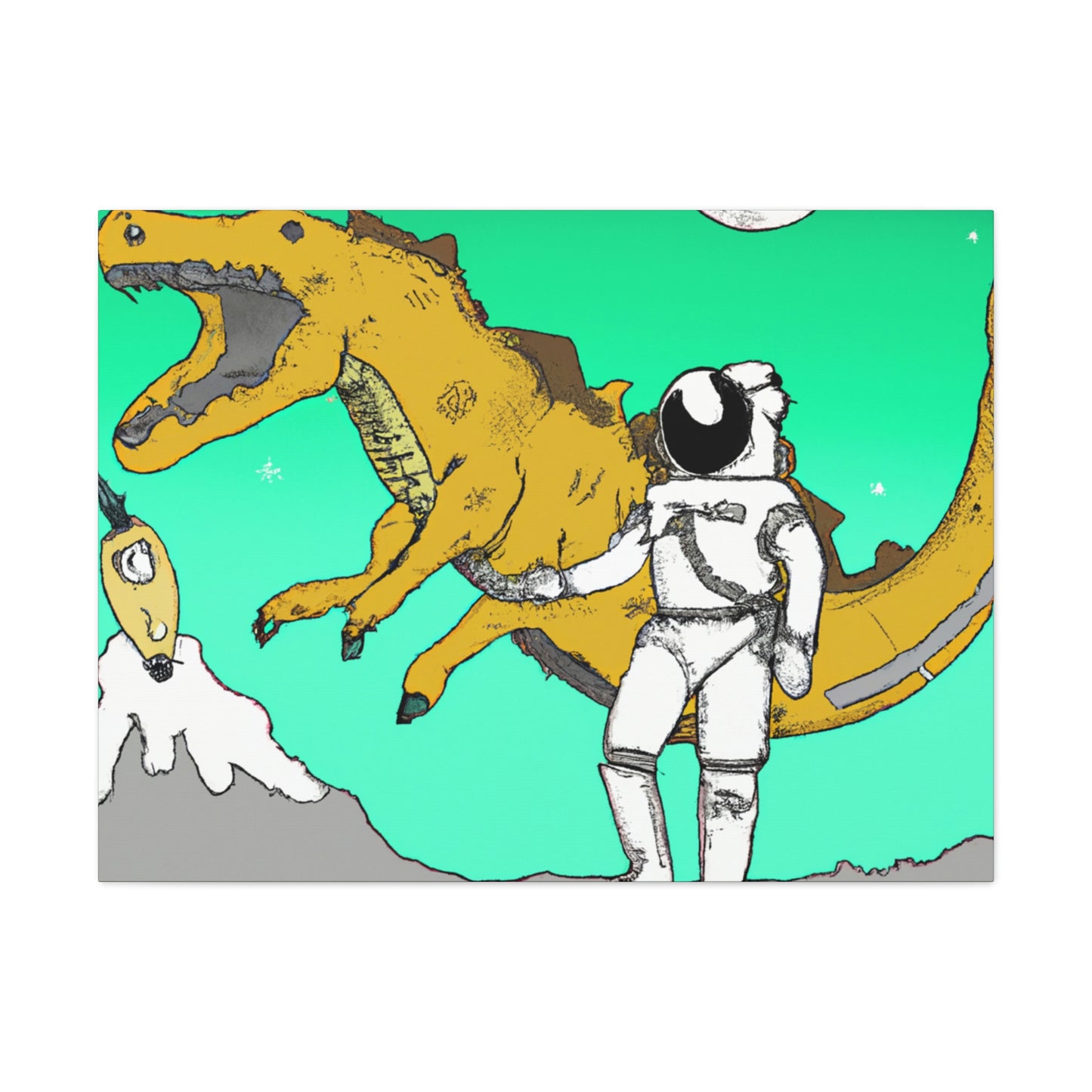 Dragons vs. Time Traveler - The Alien Canva