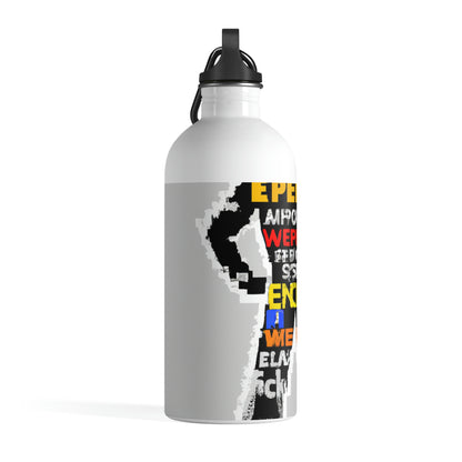 Superhero Word Pop Art - The Alien Stainless Steel Water Bottle