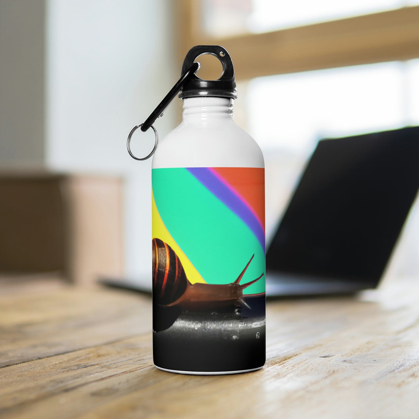 "Rainbow Pot of Gold: A Snail's Slow Trek" - The Alien Stainless Steel Water Bottle