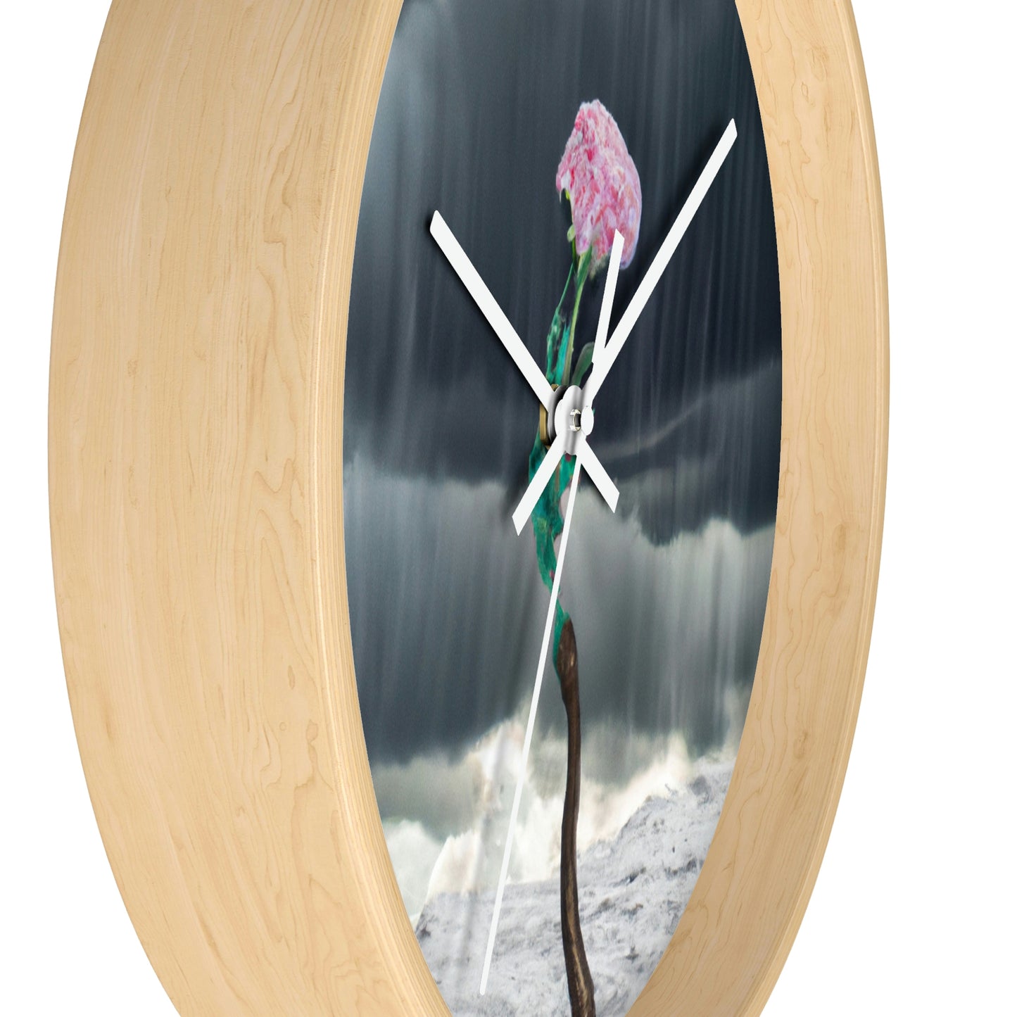 "Aight Against the Storm: The Story of a Lonely Flower" - The Alien Wall Clock