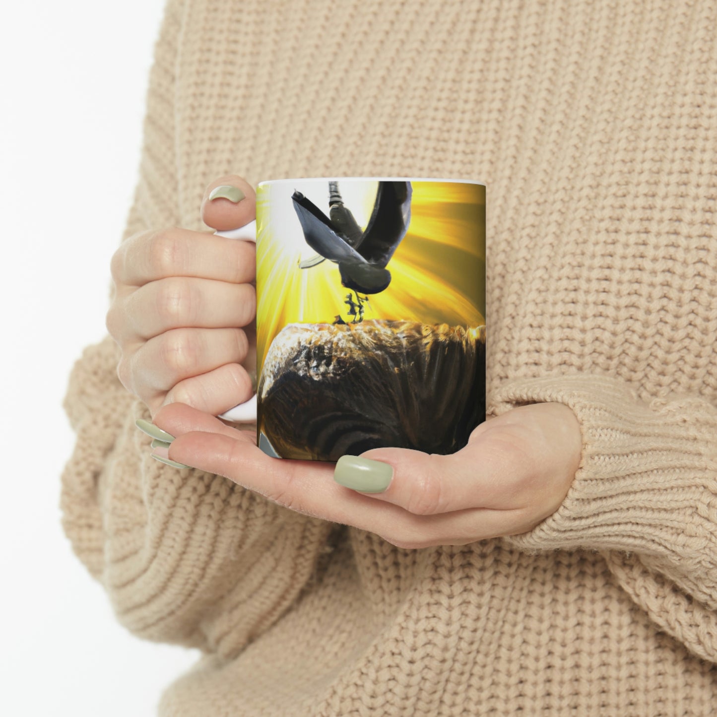 "A Purrfect Sunbeam Moment" - The Alien Ceramic Mug 11 oz