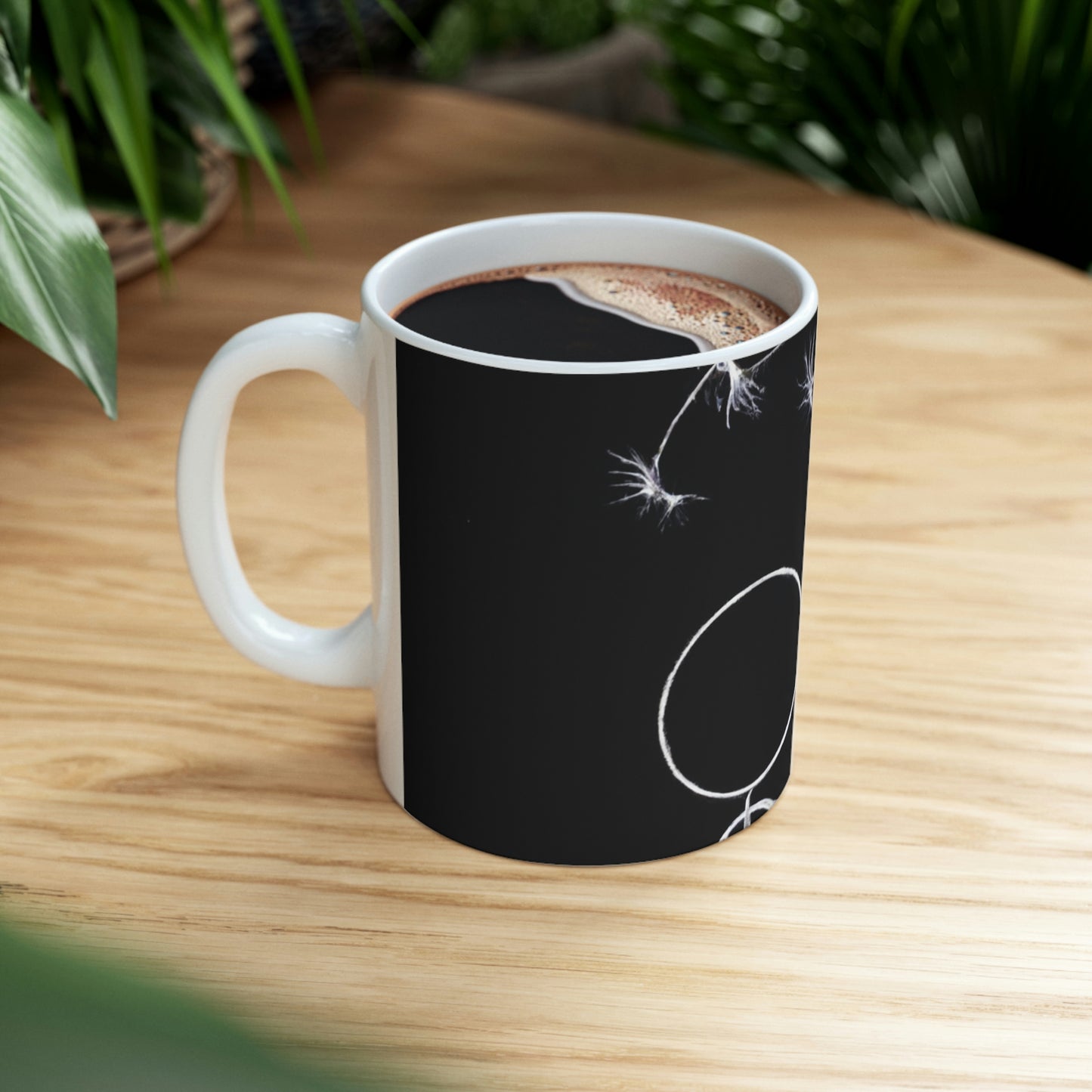 "A Dandelion Flicker in the Midnight Breeze" - The Alien Ceramic Mug 11 oz