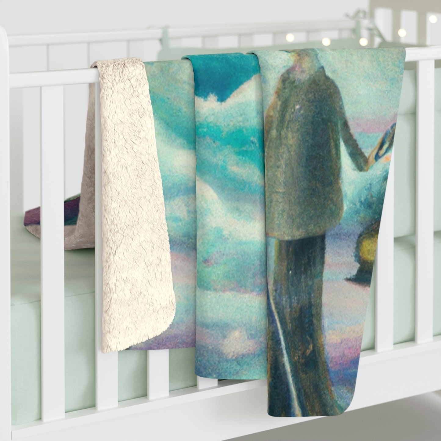 "Un mar de diamantes en la noche" - The Alien Sherpa Fleece Blanket