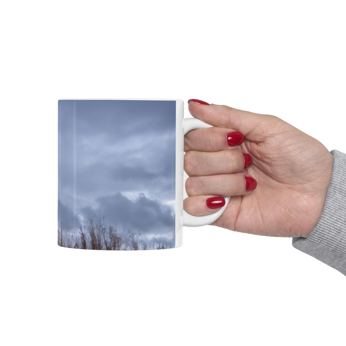 "Lonely Sentinels in the Autumn Sky" - The Alien Ceramic Mug 11 oz