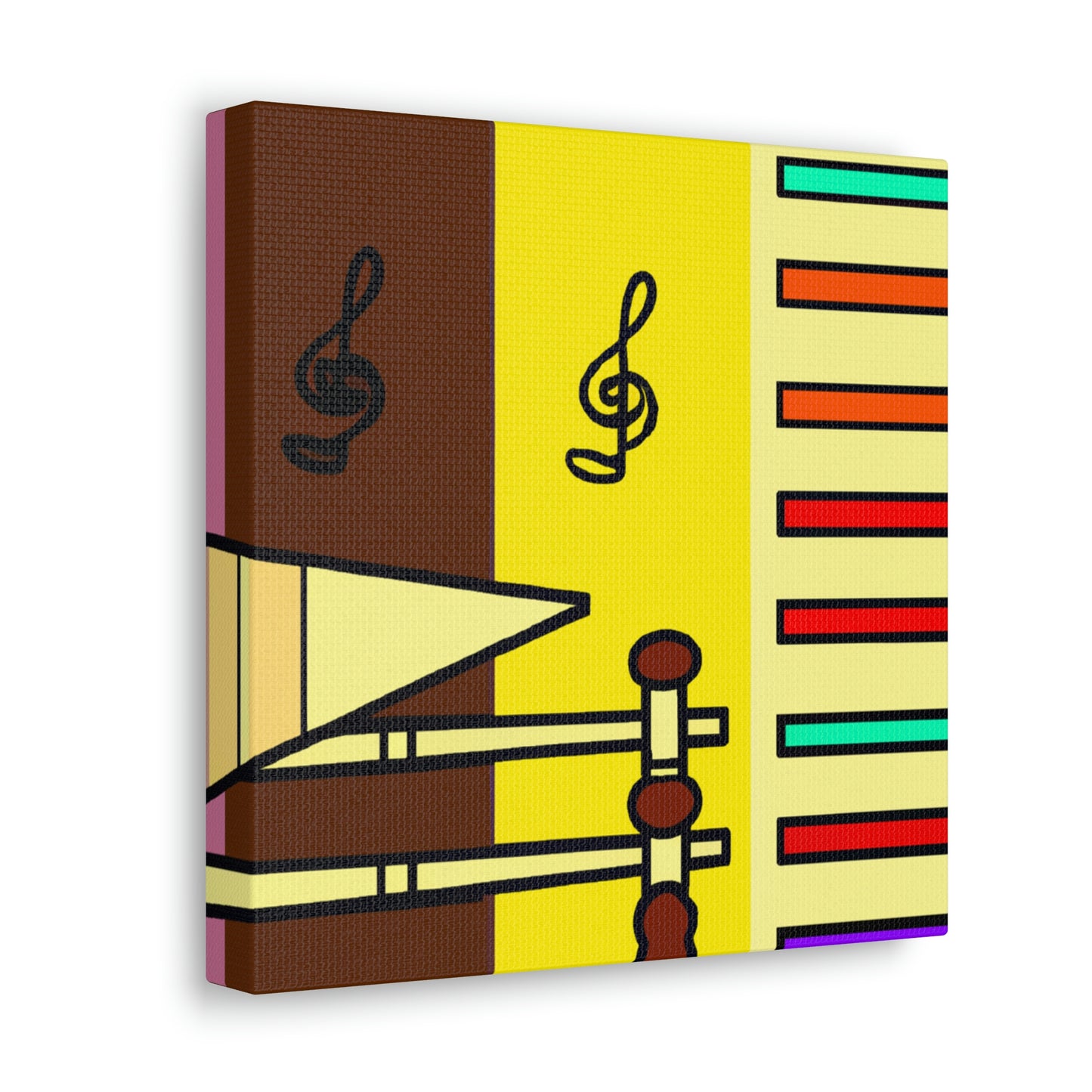 "Four Colors Tribute: Ancient Musical Artistry" - Canvas