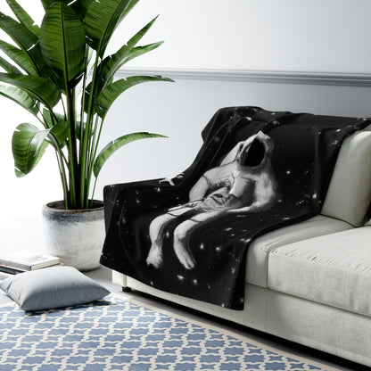 "A Celestial Sea Dance" - The Alien Sherpa Fleece Blanket