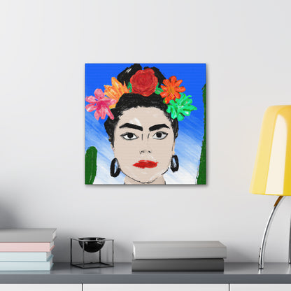 „Feurige Frida: Eine mexikanische Ikone mit farbenfroher Kultur malen“ – The Alien Canva