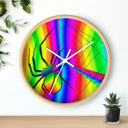 "A Spinnerette's Prismatic Web" - The Alien Wall Clock