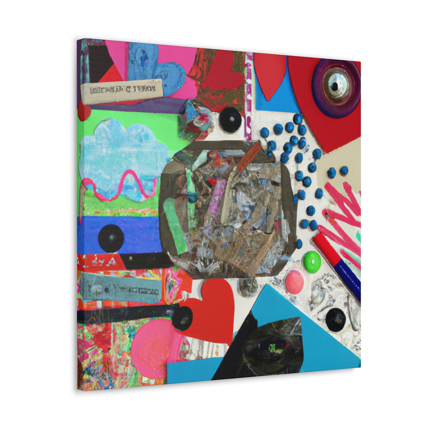 "Express Yourself: A Found Object Collage" - Canvas