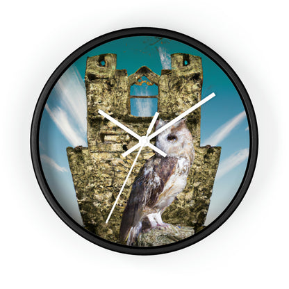 "A Sentinal Among Ruins: An Unstirred Owl's Perch" - The Alien Wall Clock