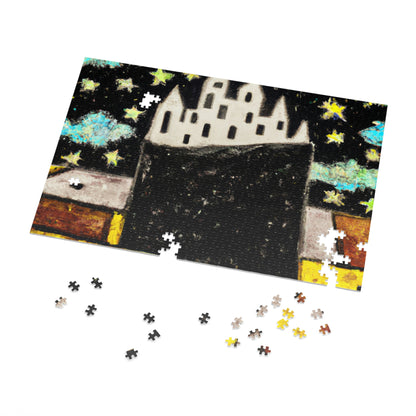 "Cosmic Oasis: A Journey to a Floating City Amid the Sea of Stars" - The Alien Jigsaw Puzzle