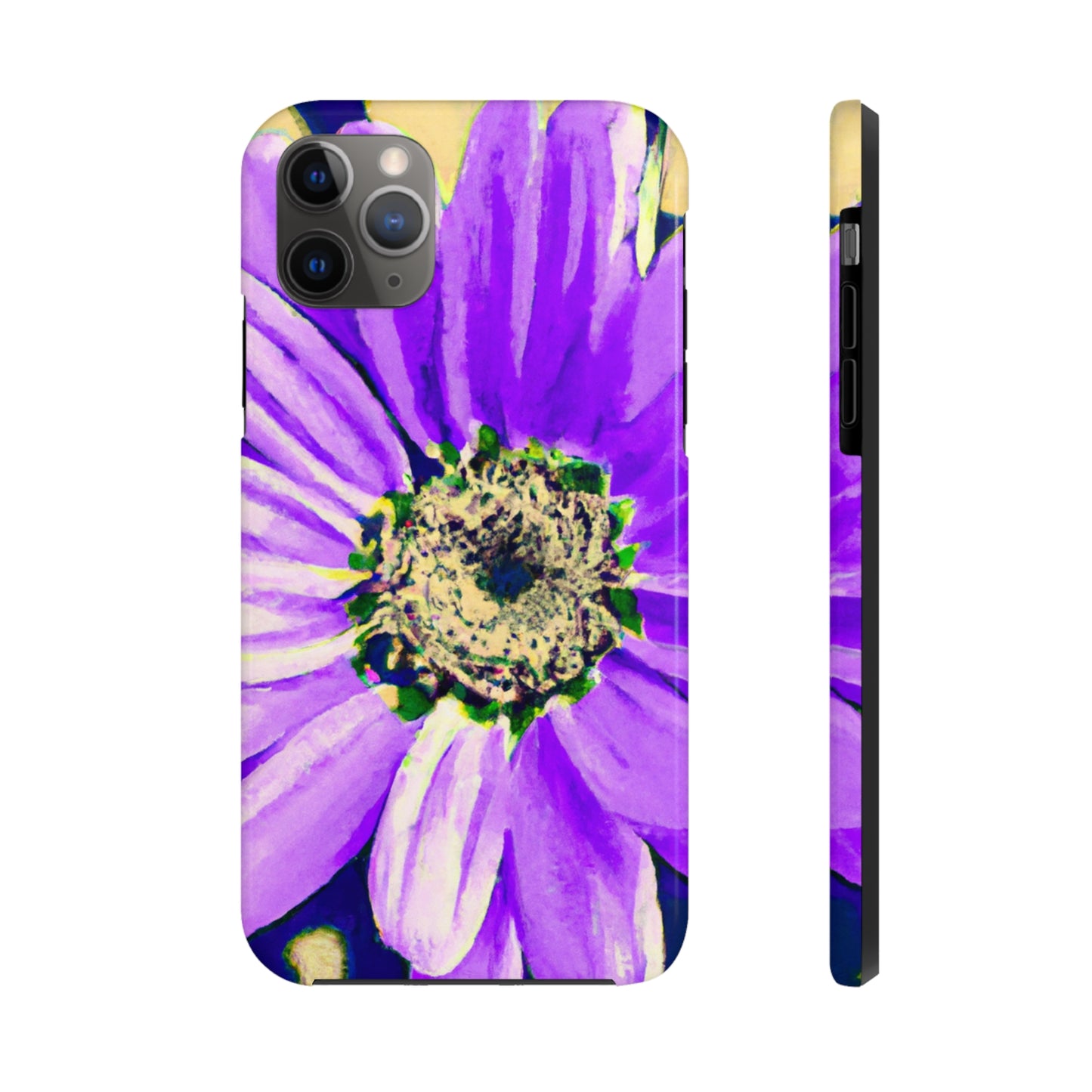 Lila Blütenblätter knallen: Kreieren Sie eine auffällige Gänseblümchen-Rosen-Fusion – The Alien Tough Phone Cases