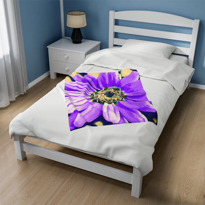 Purple Petals Popping: Create an Eye-Catching Daisy-Rose Fusion - The Alien Velveteen Plush Blanket