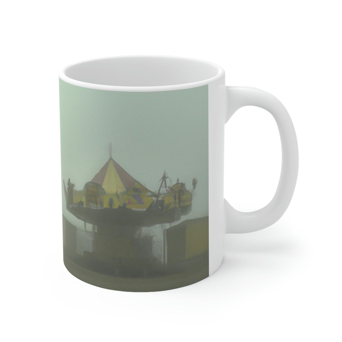 "Foggy Dreams of an Abandoned Carnival" - Taza de cerámica The Alien 11 oz