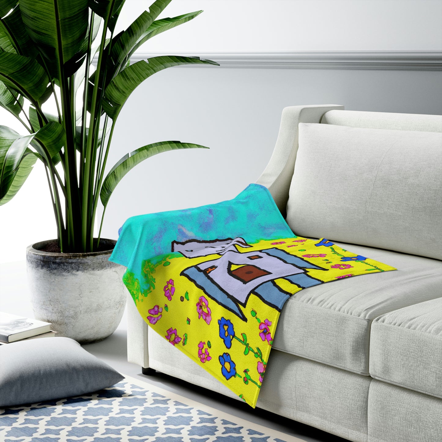 "A Small Miracle in a Sea of Flowers" - The Alien Velveteen Plush Blanket