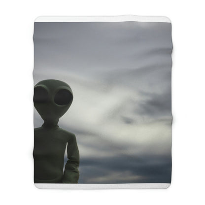 "Adrift in the Universe" - The Alien Sherpa Fleece Blanket