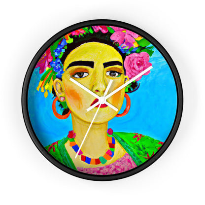 "Fierce and Free: A Frida Kahlo-Inspired Tribute to Mexican Women" - The Alien Wall Clock