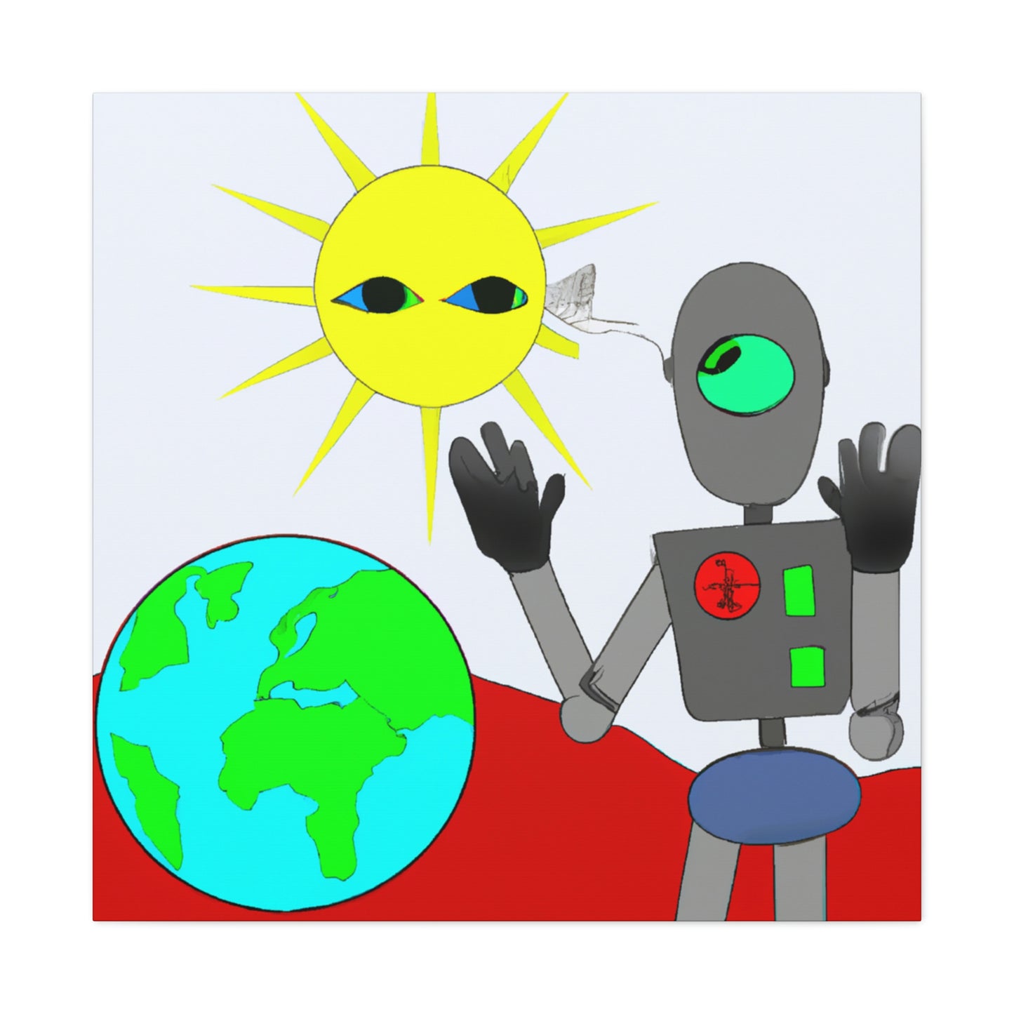 "Robot Defender: The Alien Invasion of Earth" - The Alien Canva